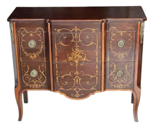 John Widdicomb Venetian Hall Chest, Hand Decorated