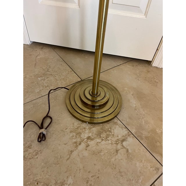 Metal Vintage Brass Stiffel Torchiere Floor Lamp For Sale - Image 7 of 12