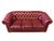 Genuine three seat sofa with deep button tufting. Traditional Chesterfield with rolled arms and studded detailing Thick,...