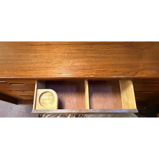 Mid Century Walnut and Brass Dresser, Credenza by Designer Merton Gershun for Cavalier For Sale - Image 12 of 18