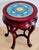 Chinoiserie Mid 20th Century Chinese Cloisonné Inset Round Rosewood Accent Table With Carved Base For Sale - Image 3 of 12