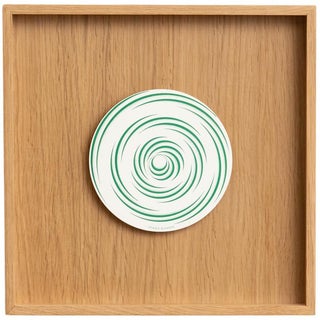 Marcel Duchamp, Green White Spirale Blanche Rotorelief from Konig Series 133, 1987, Wood For Sale