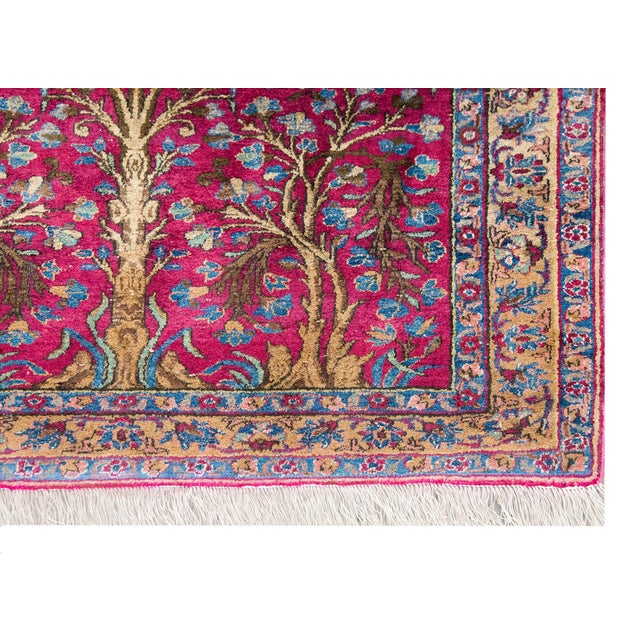 Early 20th Century Persian Qum Silk Prayer Rug For Sale - Image 13 of 15