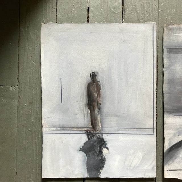 11 by 15. Original unframed vintage pastel drawings on paper with decaled edges. Signed bottom right