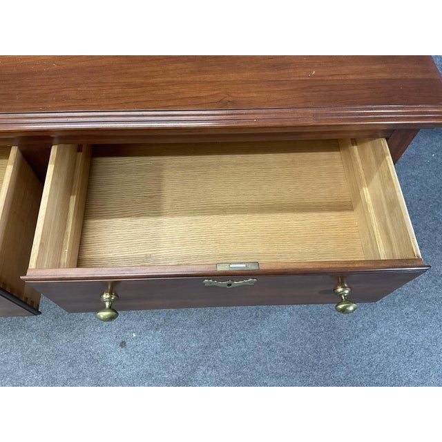 1970s Henkel Harris Solid Wild Black Cherry Sideboard - Virginia Galleries For Sale - Image 10 of 13
