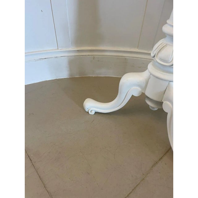 White Victorian Painted Adjustable Shaving Stand Vanity Mirror, 1860s For Sale - Image 8 of 9