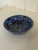 French Signed Christine Jouval Blue Aptware Marbled Bowl For Sale - Image 3 of 6