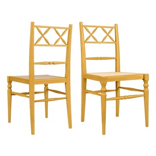 Mustard Chiara Dining Chairs by Ceraudo, Set of 2 For Sale