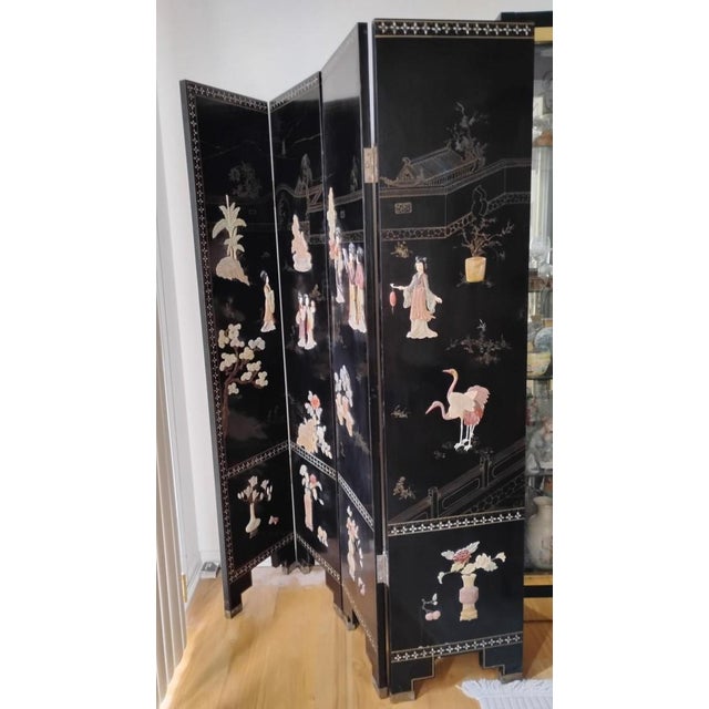 Asian Screen 6 Panel Room Divider Dressing Screen For Sale - Image 13 of 18