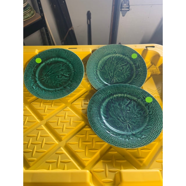 Green Majolica Leaves Plate, Circa 1890 For Sale - Image 10 of 10