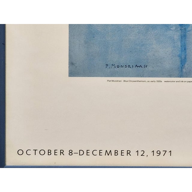 1970s 1971 Piet Mondrian Centennial Exhibition, Guggenhiem Museum, Lithograph Poster For Sale - Image 5 of 6