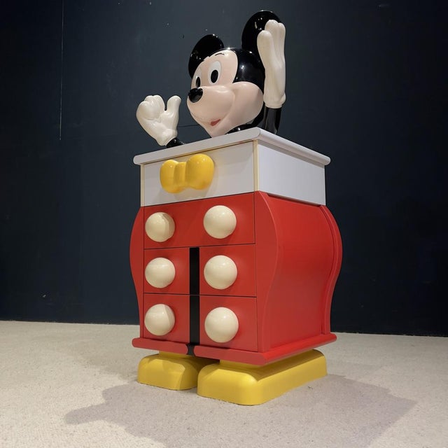 Plastic Mickey Mouse Disney Chest of Drawers by Pierre Colleu, 1980s For Sale - Image 7 of 18