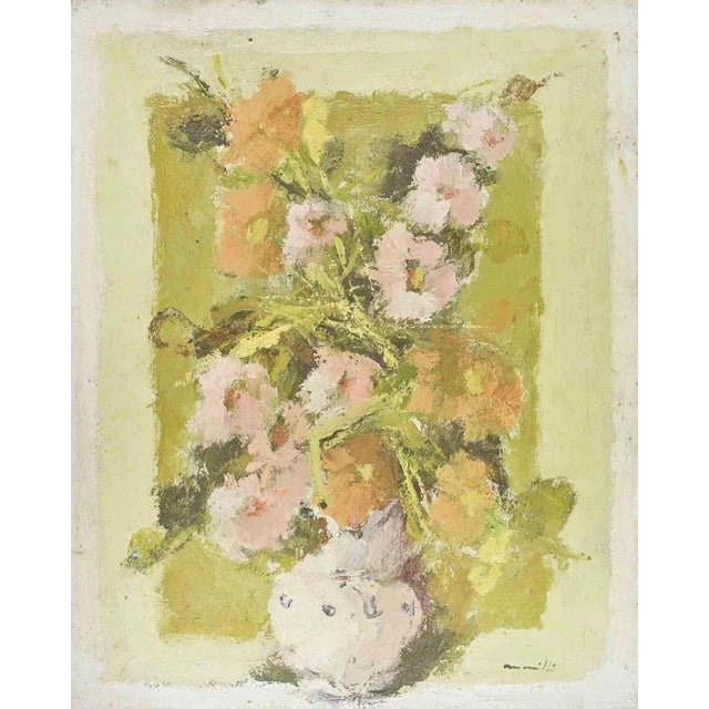 1970s Franco Marzilli, Still Life, Oil Painting, 1970s For Sale - Image 5 of 5