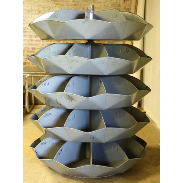 Industrial Rotating Storage Bin by Frick and Gallagher Chairish