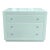 Modern Designer Blue Glass Chest of Drawers Commode Nightstand For Sale