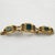 French Designer Willy Gilt Bronze, Green Enamel Link Bracelet For Sale In Atlanta - Image 6 of 8