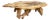 Andrianna Shamaris Live Edge Petrified Wood Coffee Table with Organic Teak Base For Sale
