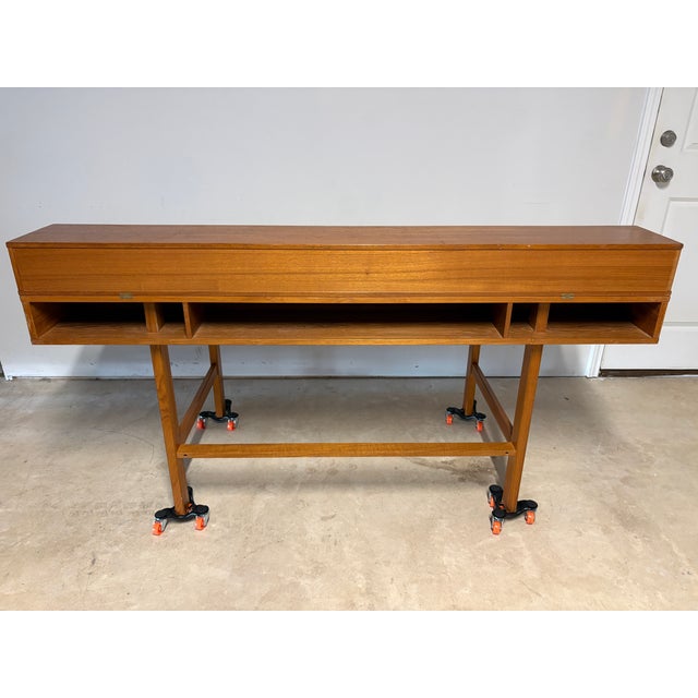 1960s Mid-Century Modern Danish Teak Flip-Top Desk by Peter Løvig Nielsen For Sale - Image 16 of 18