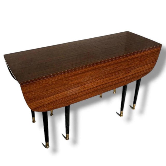 Wood Mid-Century Modern Dining Table in Mahogany, 1950s For Sale - Image 7 of 8