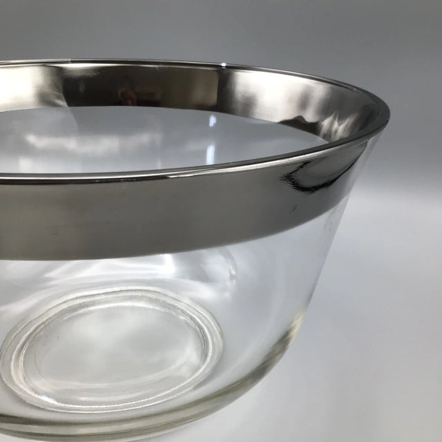 Metal Dorothy Thorpe Silver Rim Punch Bowl and 12 Silver Fade Punch Cups-Set of 14 For Sale - Image 7 of 13