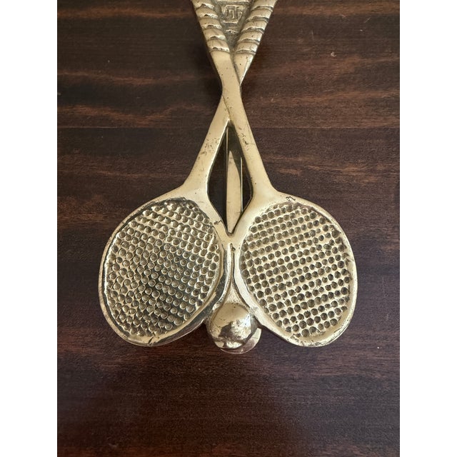 Vintage Cast Brass Double Tennis Racket Door Knocker For Sale In South Bend - Image 6 of 8