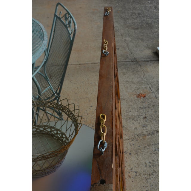 Art / Stained Glass & Wood Window Panel / Color W/ Yellow & Blue Arches in Center For Sale - Image 13 of 17