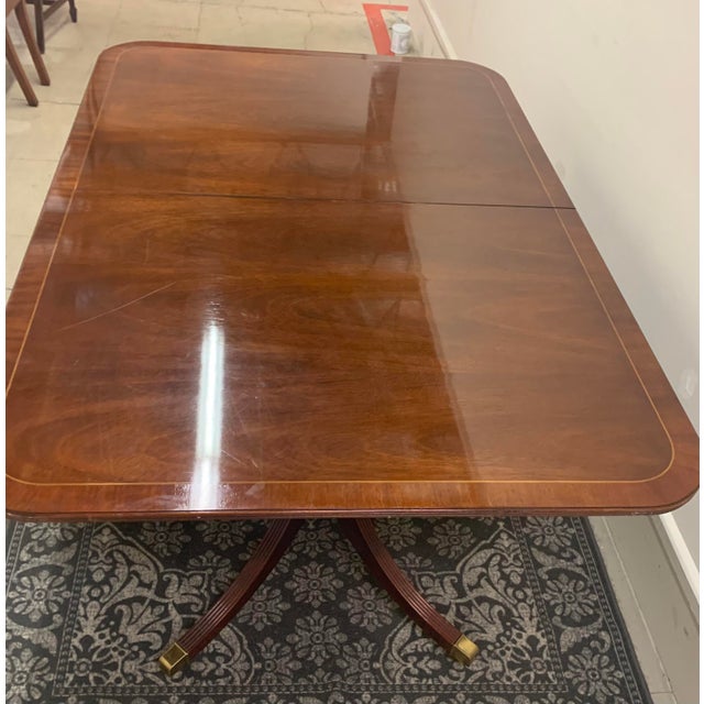 Baker Dining Table Historical Collection Inlaid Vintage Chairish