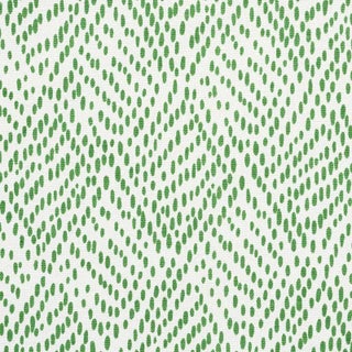 Schumacher Duma Diamond Fabric in Green For Sale