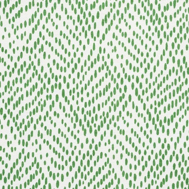 Schumacher Duma Diamond Fabric in Green For Sale