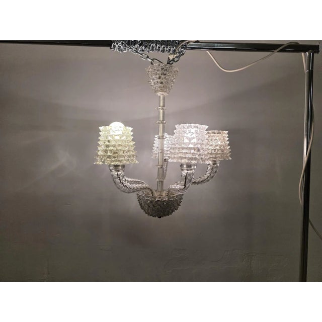 Five-Light Chandelier in Rostral Glass by Barovier & Toso, 1940s For Sale - Image 4 of 18