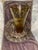 Glass Amber Glass Vase. Vintage 1950s Pedestal Amber Glass Vase, Made in England For Sale - Image 7 of 12