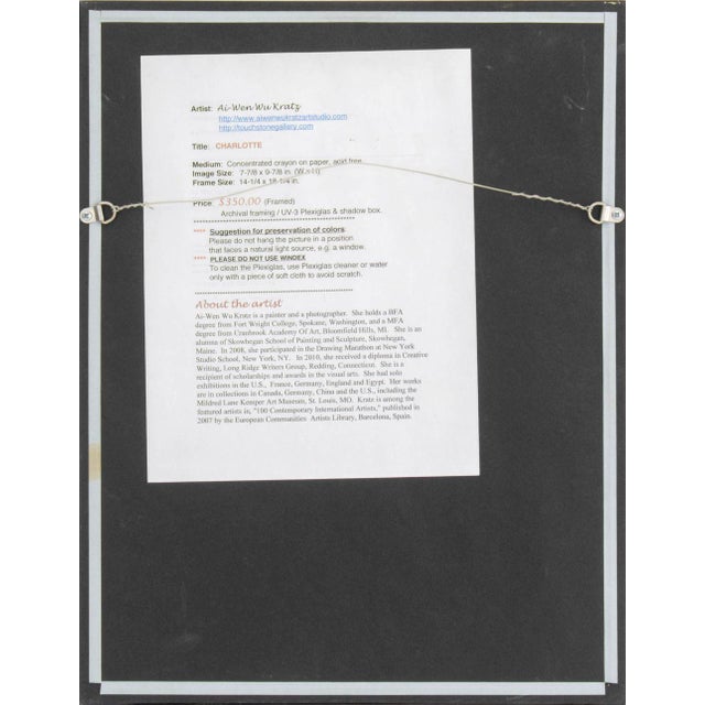 Paper Ai-Wen Wu Kratz "Charlotte" Crayon on Paper For Sale - Image 7 of 8