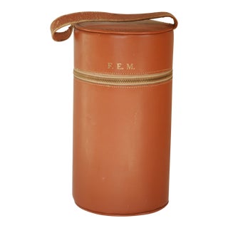 Vintage Portable Cowhide Liquor Bar For Sale