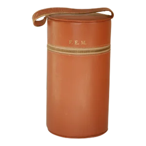Vintage Portable Cowhide Liquor Bar