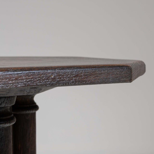 19th Century France Deep Ebony Black Ebonized Column Pedestal For Sale - Image 4 of 9