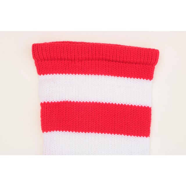 Oversized Knit Christmas Stockings - a Pair For Sale - Image 4 of 5