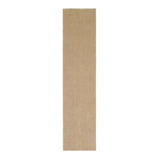Rug & Kilim’s Modern Textural Extra-Long Runner Rug in Beige-Brown & Cream Tones - 2'7" X 11' For Sale