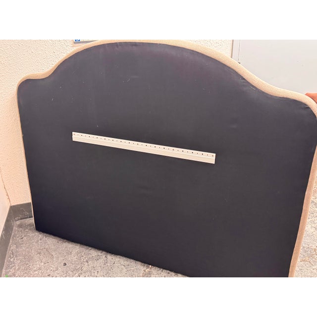 Queen Size Custom Design Sage Linen Headboard For Sale - Image 11 of 12