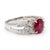 Gia Certified 2 Carat Burma Ruby Diamond Platinum Cocktail Ring, Size 5.75 For Sale In Miami - Image 6 of 13