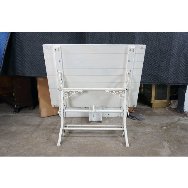 Antique Cast Iron Rack-and-Pinion Mechanical Work Desk Architects Drafting Table For Sale - Image 9 of 18