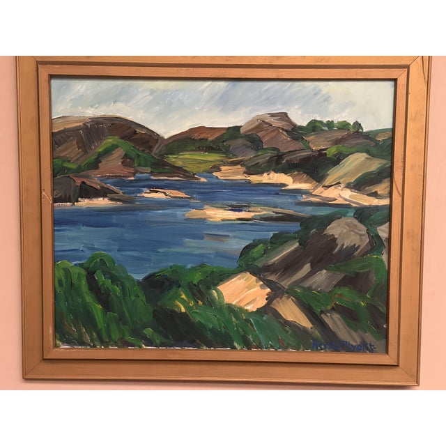 Kersti Flyckt, Lake, 1960s, Oil on Canvas For Sale - Image 6 of 18