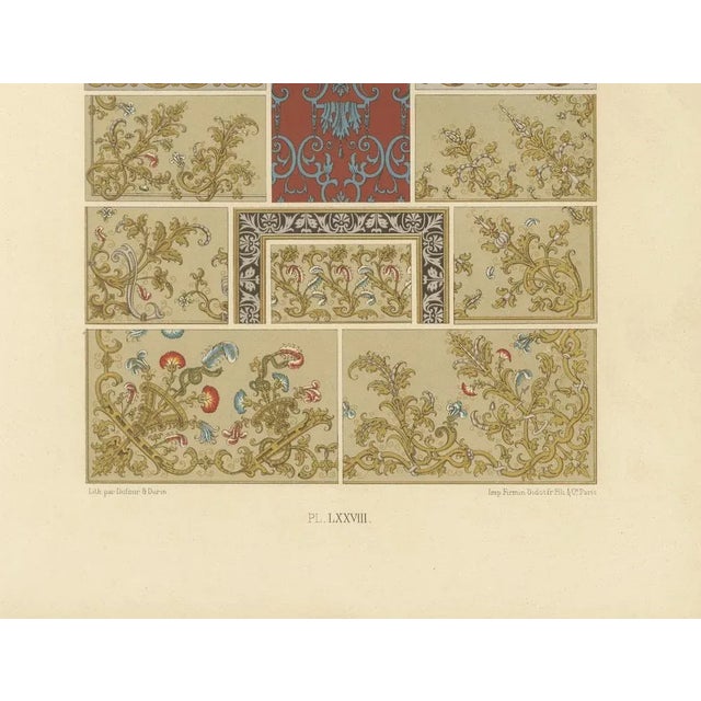 Baroque Dufour & Durin after Albert Racinet, LXXVIII of L’Ornement Polychrome, 1869, Paper For Sale - Image 3 of 10