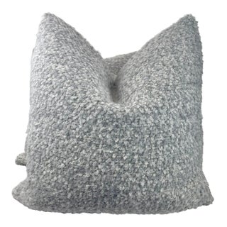 Designers Guild "Fontenoy" in Zinc Boucle 22" Pillows-A Pair For Sale