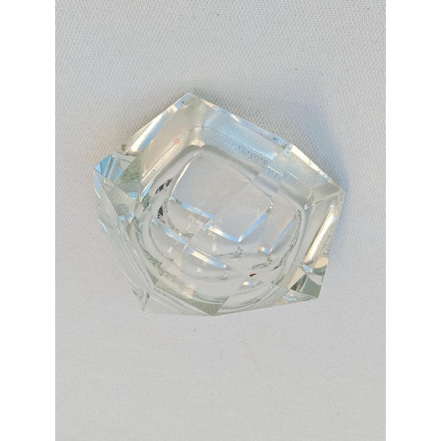 Clear Faceted Murano Ashtray, 1970s, in Flawless conditions. Designed 1970 to 1979