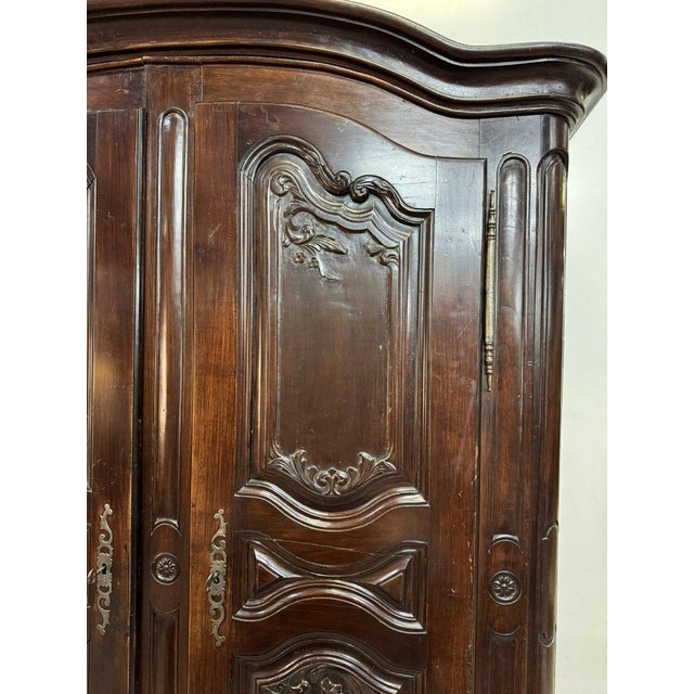 Louis XIII Alsatian Wardrobe in Walnut For Sale - Image 4 of 6