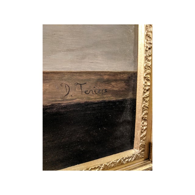 Late 19th Century 1980s English Still Life Oil Painting on Canvas by David Tenoirs For Sale - Image 5 of 5