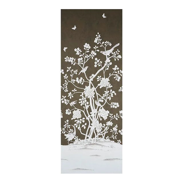 Schumacher x Mary McDonald Chinois Palais Panel in Chocolate For Sale