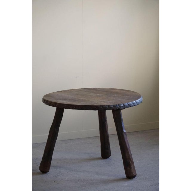 Mid-Century Modern Swedish Carved Wabi Sabi Coffee Table in Pine, 1960s For Sale - Image 12 of 13