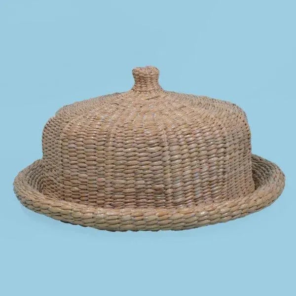 Round Tray with Dome Top by Mario Lopez Torres There are minor imperfections to the hand-made woven rattan. ( See Photos)