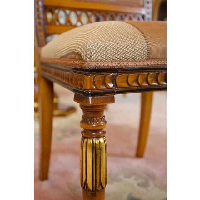 Hand-Carved and Gilded Dining Chairs, Italy, 1995, Set of 4 For Sale - Image 9 of 10